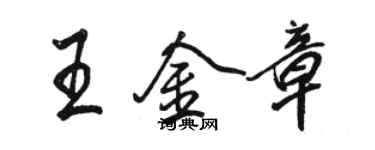 骆恒光王金章行书个性签名怎么写