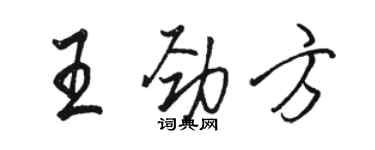 骆恒光王劲方行书个性签名怎么写