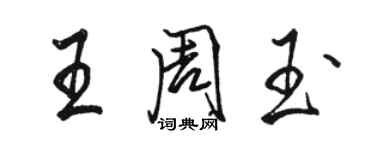 骆恒光王周玉行书个性签名怎么写