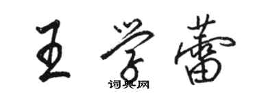 骆恒光王学蕾行书个性签名怎么写