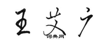 骆恒光王艾广行书个性签名怎么写