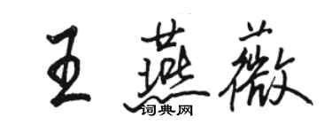 骆恒光王燕薇行书个性签名怎么写