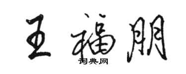 骆恒光王福朋行书个性签名怎么写