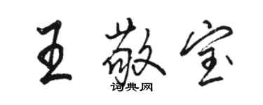 骆恒光王敬宝行书个性签名怎么写