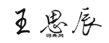 骆恒光王思辰行书个性签名怎么写