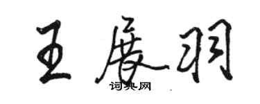 骆恒光王展羽行书个性签名怎么写