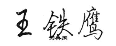 骆恒光王铁鹰行书个性签名怎么写