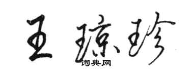 骆恒光王琼珍行书个性签名怎么写