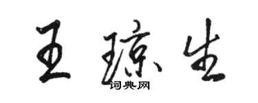 骆恒光王琼生行书个性签名怎么写