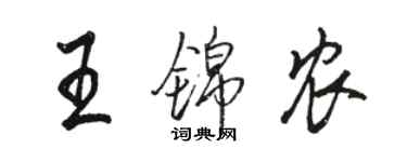 骆恒光王锦农行书个性签名怎么写