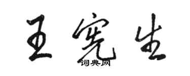骆恒光王宪生行书个性签名怎么写