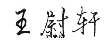 骆恒光王尉轩行书个性签名怎么写
