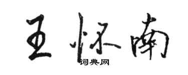 骆恒光王怀南行书个性签名怎么写