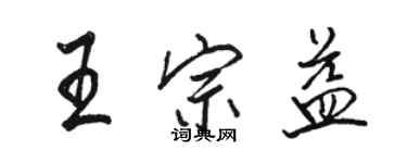 骆恒光王宗益行书个性签名怎么写