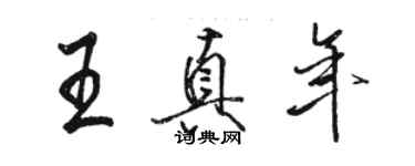 骆恒光王真年行书个性签名怎么写