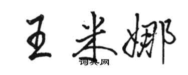骆恒光王米娜行书个性签名怎么写