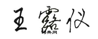 骆恒光王露仪行书个性签名怎么写
