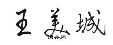 骆恒光王美城行书个性签名怎么写