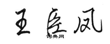 骆恒光王臣凤行书个性签名怎么写