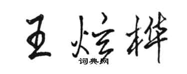 骆恒光王炫桦行书个性签名怎么写