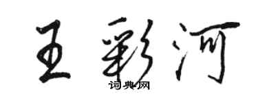 骆恒光王彩河行书个性签名怎么写