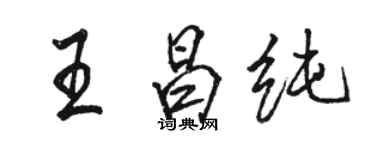 骆恒光王昌纯行书个性签名怎么写