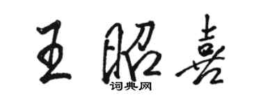 骆恒光王昭喜行书个性签名怎么写