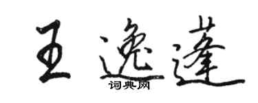 骆恒光王逸蓬行书个性签名怎么写