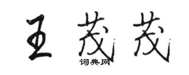 骆恒光王茂茂行书个性签名怎么写