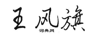 骆恒光王风旗行书个性签名怎么写