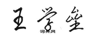 骆恒光王学垒行书个性签名怎么写