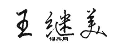 骆恒光王继美行书个性签名怎么写
