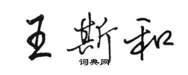 骆恒光王斯和行书个性签名怎么写