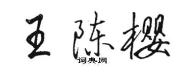 骆恒光王陈樱行书个性签名怎么写