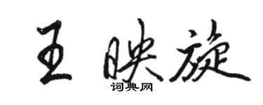 骆恒光王映旋行书个性签名怎么写