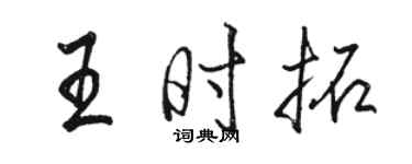 骆恒光王时拓行书个性签名怎么写