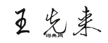 骆恒光王先来行书个性签名怎么写