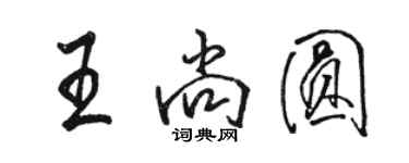 骆恒光王尚圆行书个性签名怎么写
