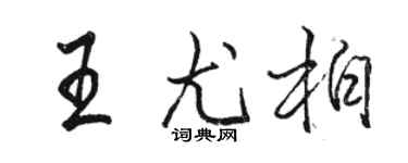 骆恒光王尤柏行书个性签名怎么写