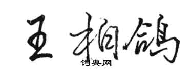 骆恒光王柏鸽行书个性签名怎么写