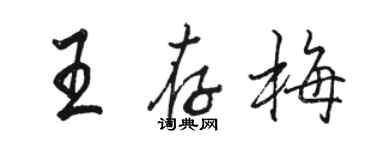 骆恒光王存梅行书个性签名怎么写