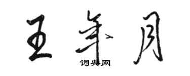 骆恒光王年月行书个性签名怎么写