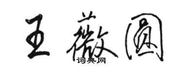 骆恒光王薇圆行书个性签名怎么写