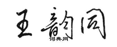 骆恒光王韵同行书个性签名怎么写