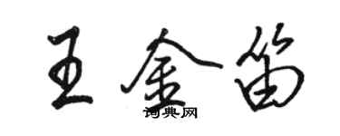骆恒光王金笛行书个性签名怎么写