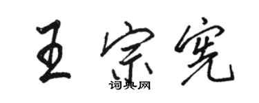 骆恒光王宗宪行书个性签名怎么写