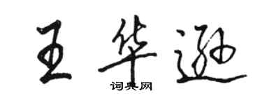 骆恒光王华逊行书个性签名怎么写