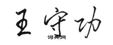 骆恒光王守功行书个性签名怎么写