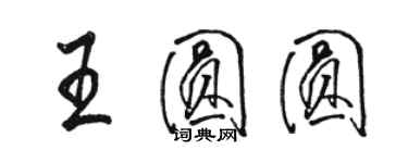 骆恒光王圆圆行书个性签名怎么写