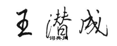 骆恒光王潜成行书个性签名怎么写